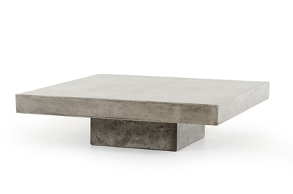 43" Gray Concrete Modern  Square Coffee Table