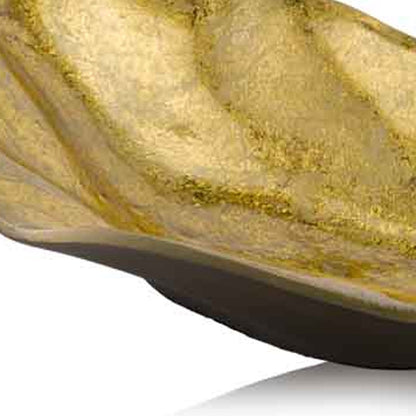 18" Gold Modern Wavy Aluminum Centerpiece Bowl