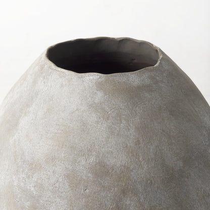 Kyros Natural Wash 23" Earthy Ceramic Oval Vase