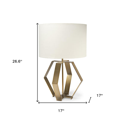 Gold Geometric Design Table Lamp