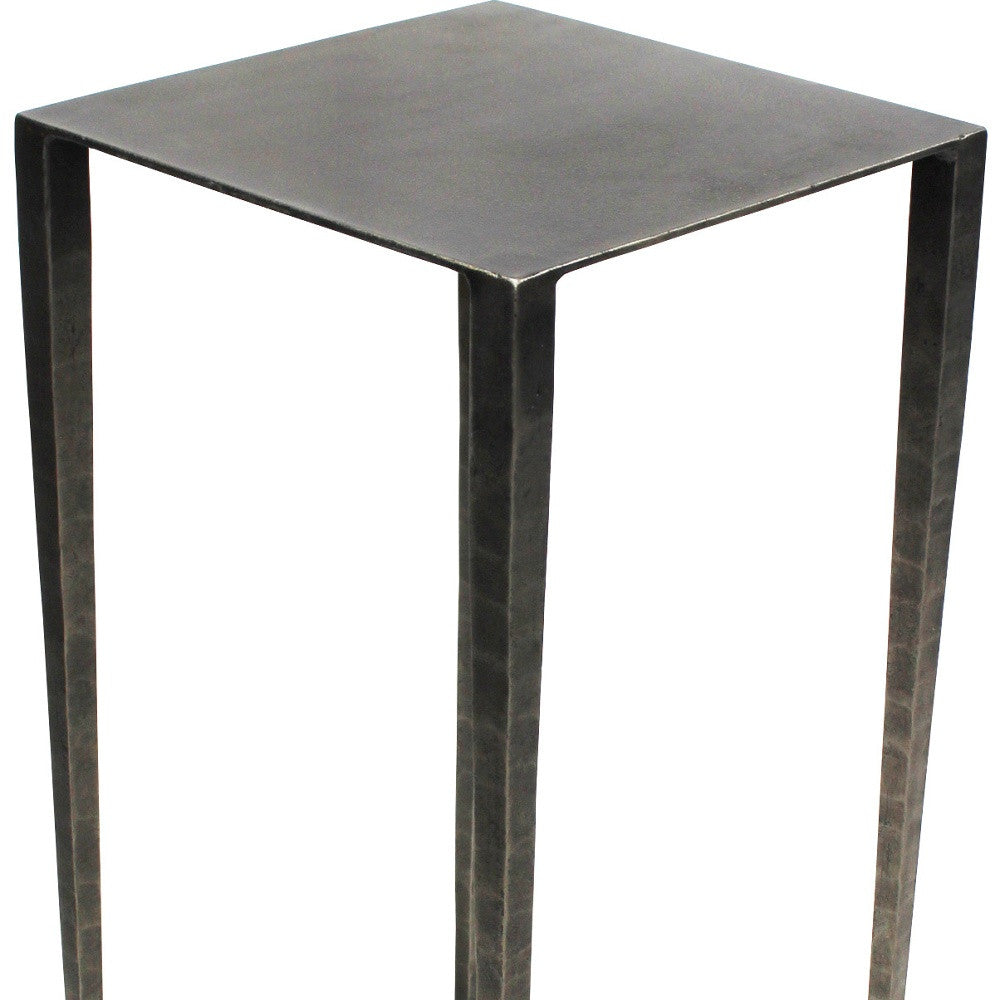 24" Nickel Iron Square End Table