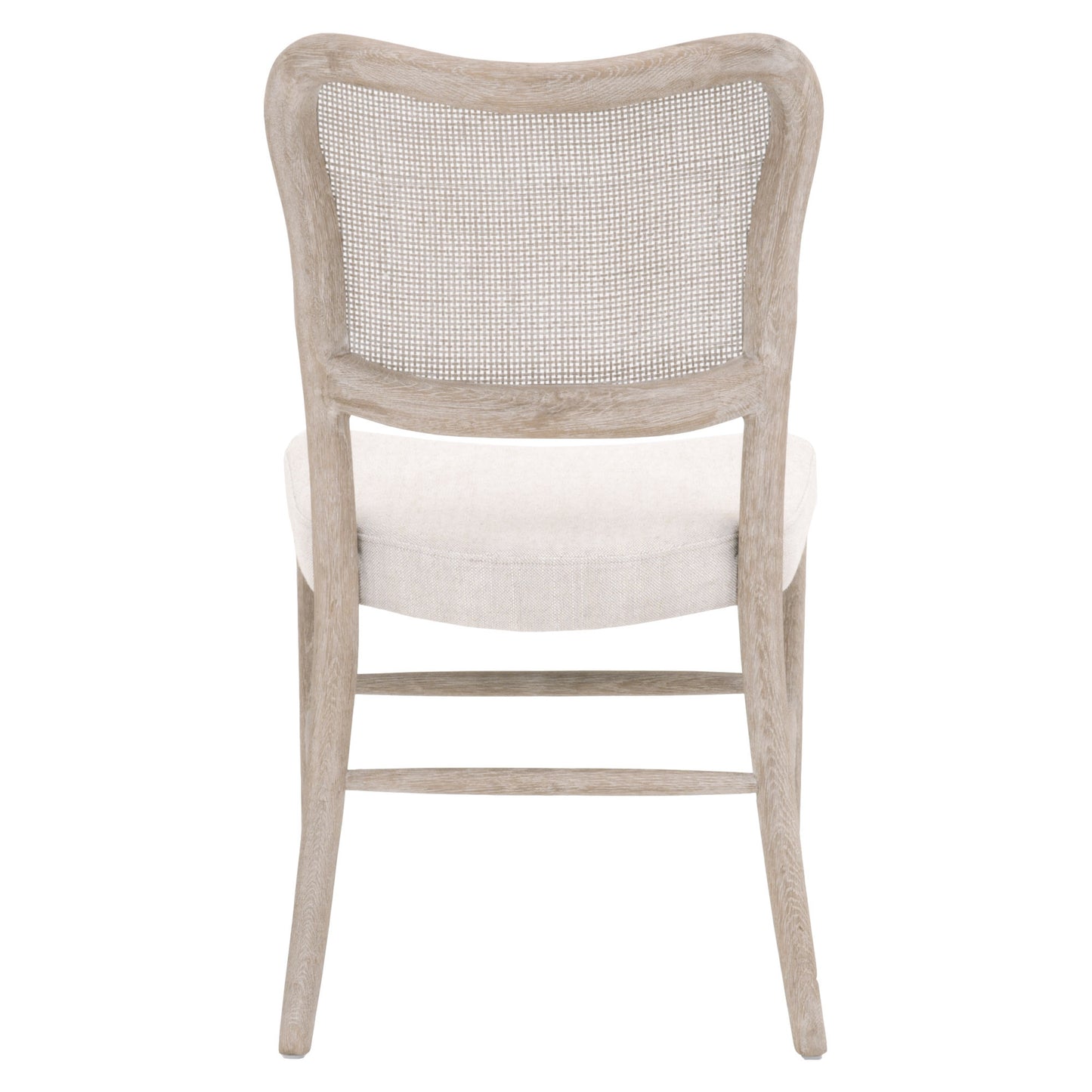 Set Of Two Bisque And Light Gray Upholstered Polyester Bentwood Back Side Chairs