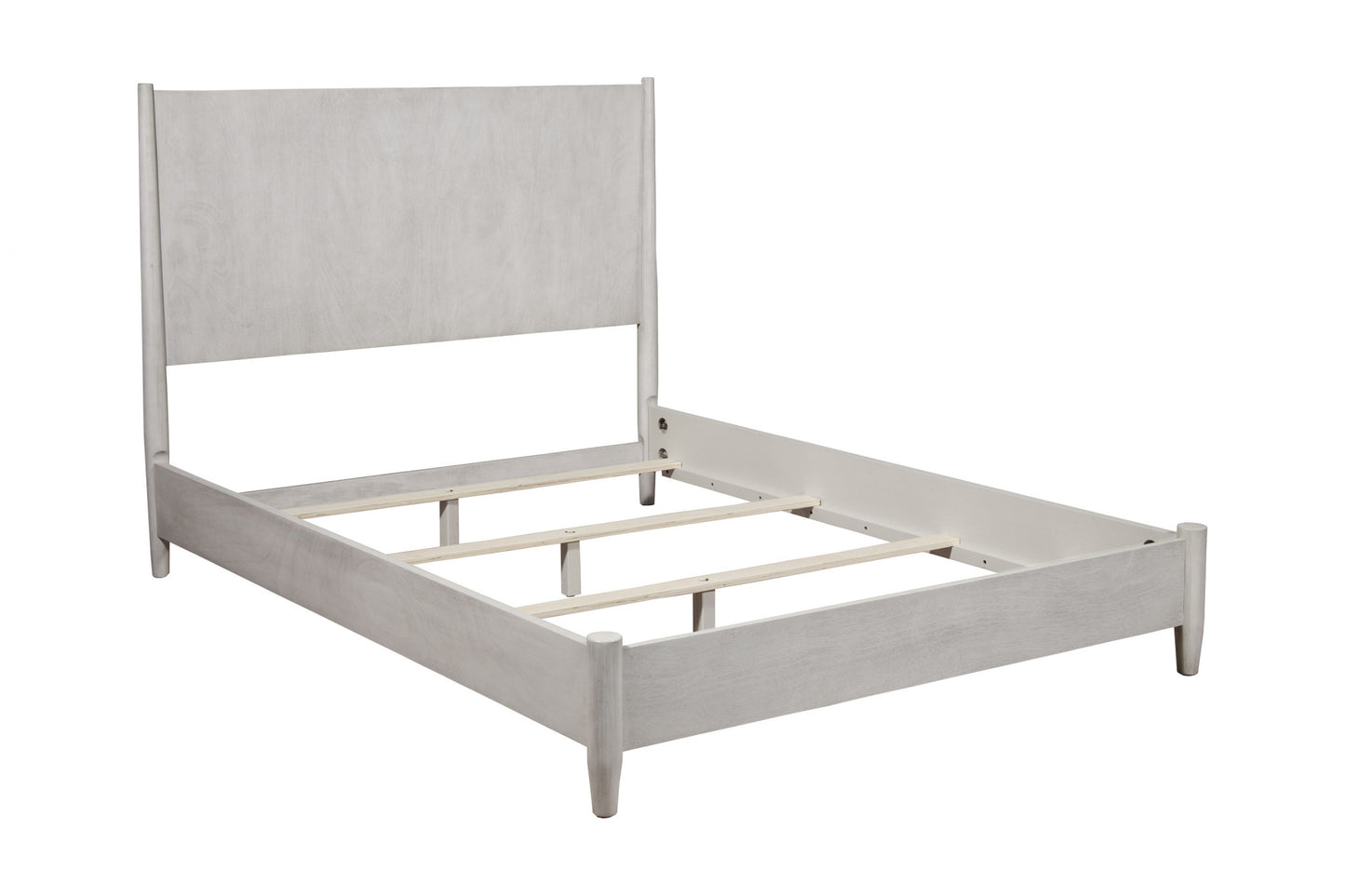 Gray Solid and Manufactured Wood California King Bed