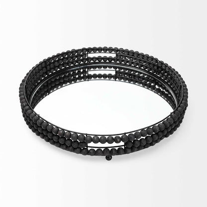 Destin Beaded Tray - Black