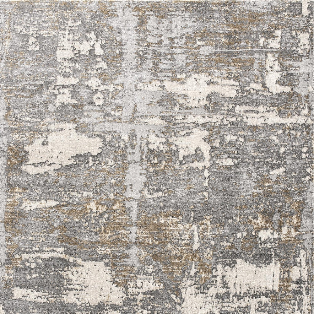 5’ X 8’ Beige And Gray Distressed Area Rug