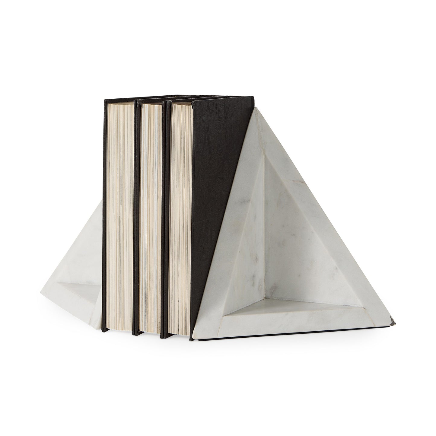 Triangle Marble Bookends