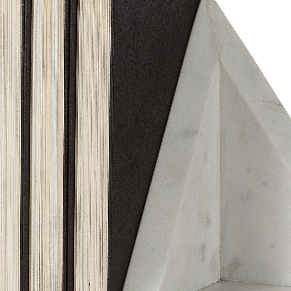 Triangle Marble Bookends