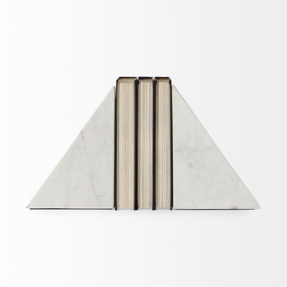 Triangle Marble Bookends