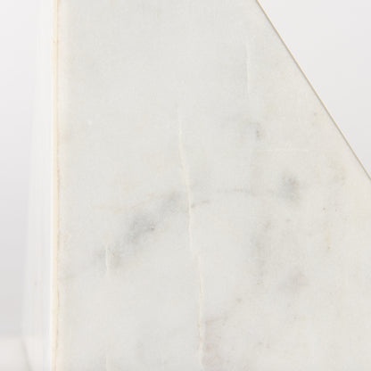 Triangle Marble Bookends