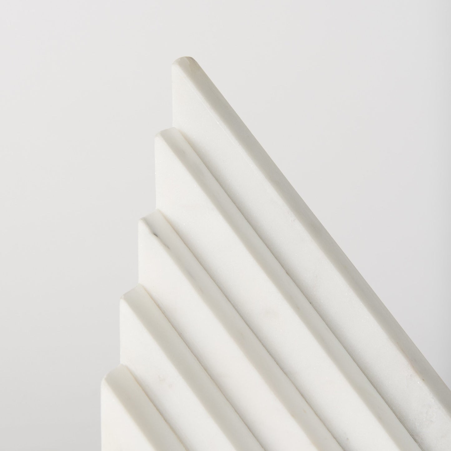 3D Modern Stepped Triangle Marble Bookends