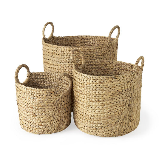 Mercana Braided Wicker Baskets Set of Three