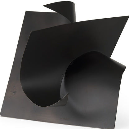 18" Contempo Antiqued Black Abstract Sculpture