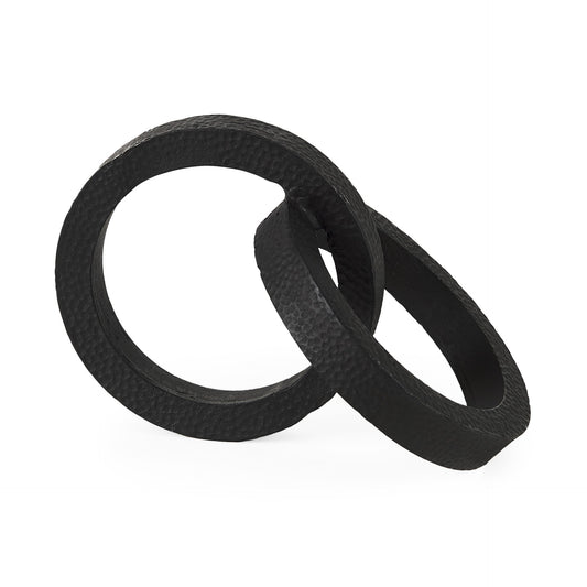 Twin Hammered Ring Sculpture