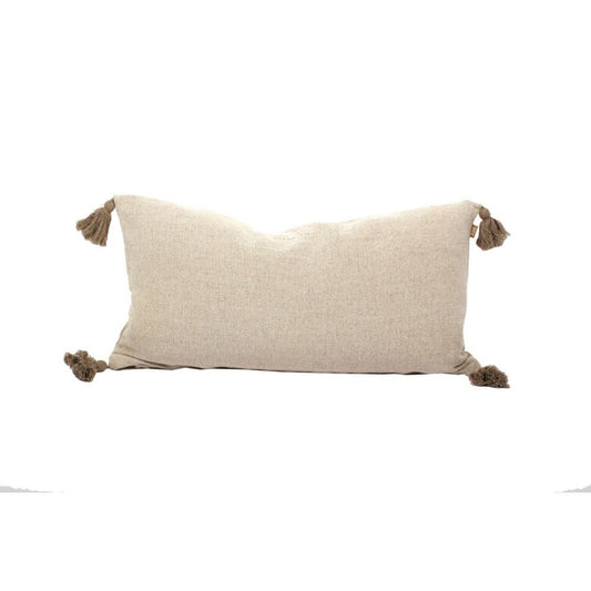 Marcus Herringbone Set of Two Taupe Pillows